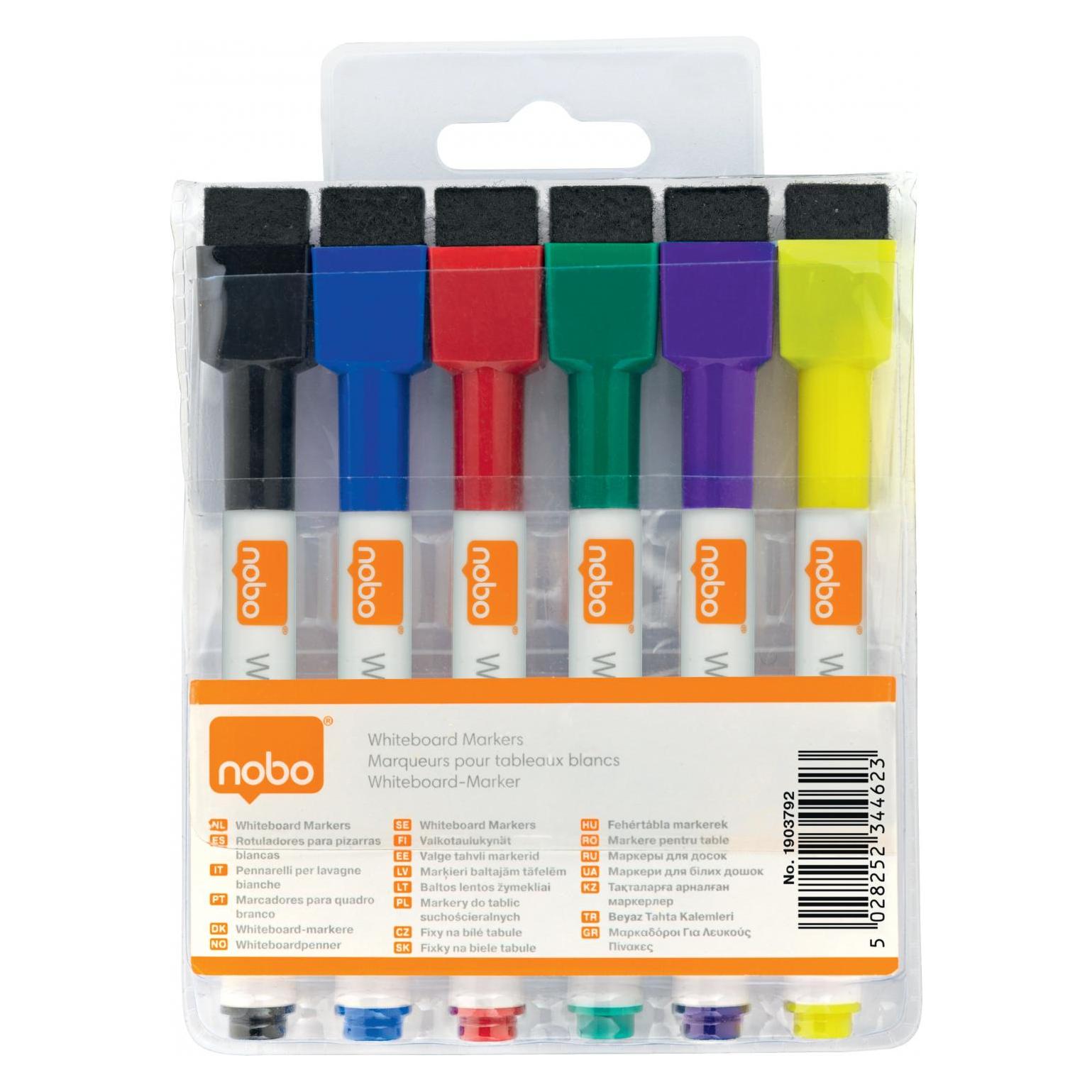 Nobo Whiteboard Marker Quartett Farbe (6x) (1903792)