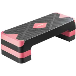 VEVOR Aerobic Steppbrett höhenverstellbares Trainingsbrett (10,6-20,32 cm) Stepper Fitness mit 250 kg Tragfähigkeit rutschfeste Oberflächenbank für Heim-Fitnessstudio Cardio-Krafttraining Rot