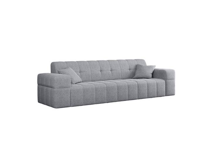 Kaiser Möbel Sofa 3-Sitzer Nimes Stoff Verita Grau, Holz, 245x82x92 cm, Wohnzimmer, Sofas & Couches, Sofas, 3-Sitzer Sofas