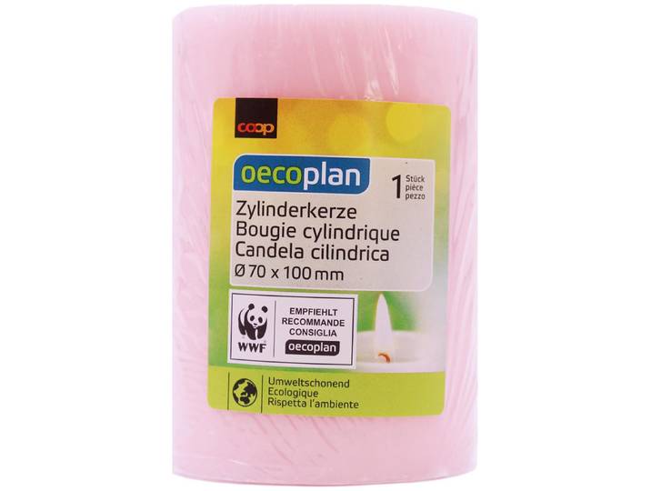 Oecoplan Zylinderkerze 70x100mm rosa