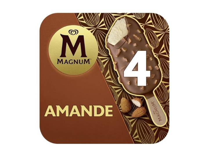 Magnum Bâtonnets glacés aux amandes 4 x 300 g