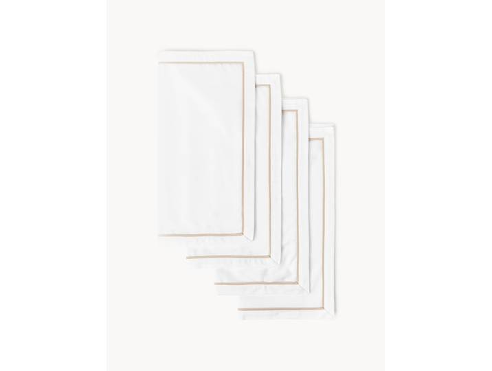 Serviettes de table en satin de coton Tatiana, 4 pièces