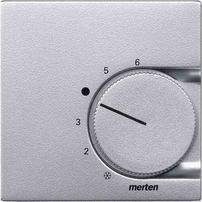 Merten System M Zentralplatte, Raumtemperaturregler, aluminium, matt, diverse Symbole