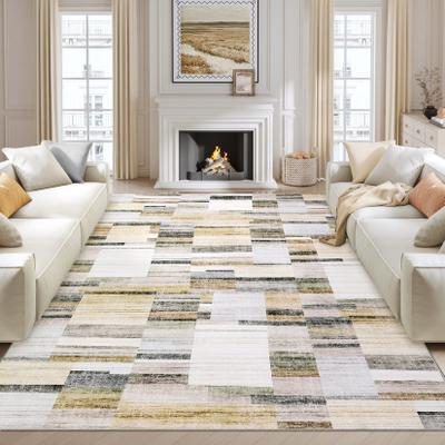 Garvee Patchwork Geo Washable Area Rug