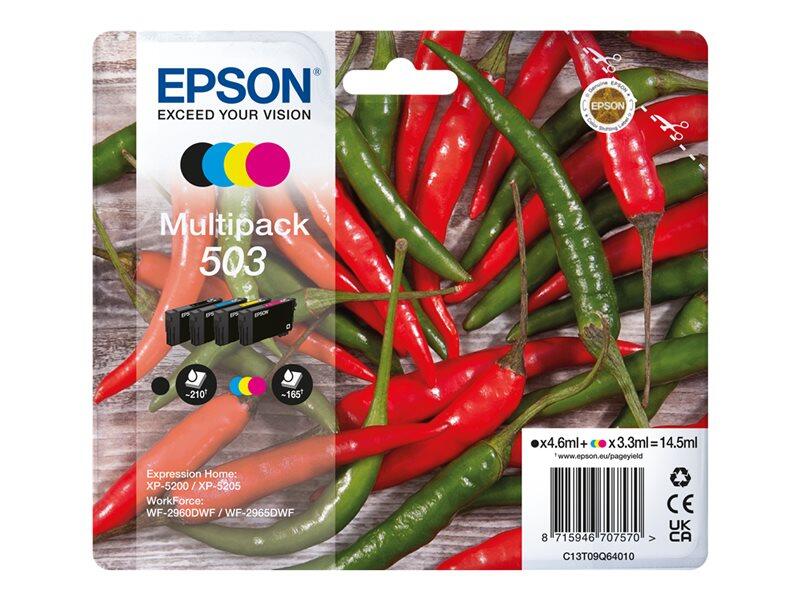 Epson Original 503 Chilischoten Druckerpatronen - 4er Multipack (C13T09Q64010)