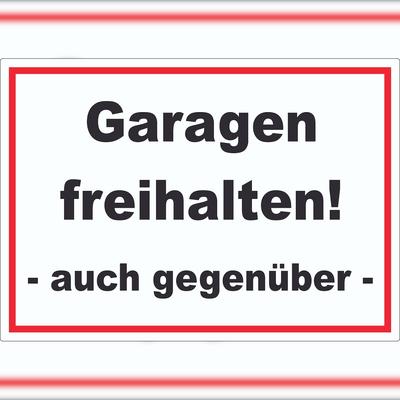 HB-Druck Garagen freihalten Aufkleber A6 (105x148mm)
