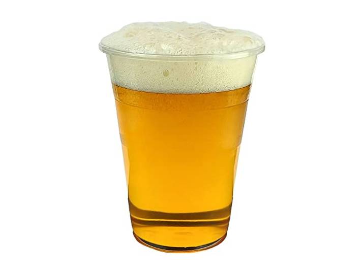 Gastro-Bedarf-Gutheil 1000 Trinkbecher, Plastikbecher 0,3 l Transparent mit Füllstrich Bierbecher