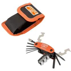 Bahco Fahrrad Werkzeugset Kompakt - Multitool mit Tasche 17-teilig BKE850901N