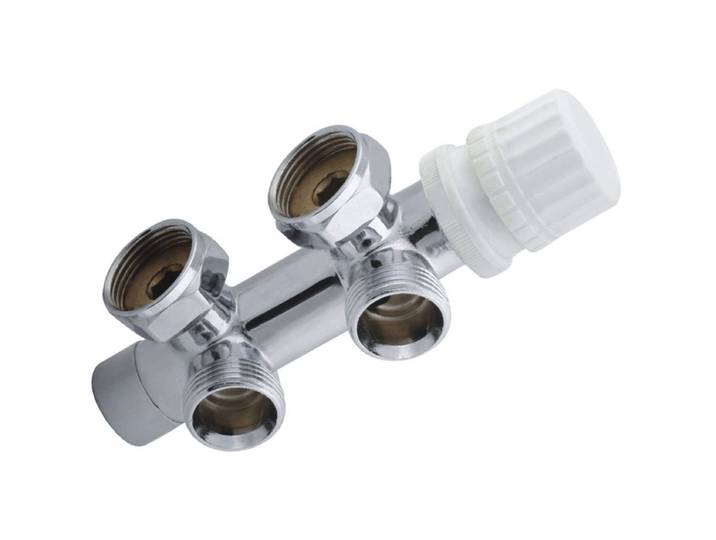 Riko Thermostatisch 3/4 Onderblok Haaks-Links - Chroom