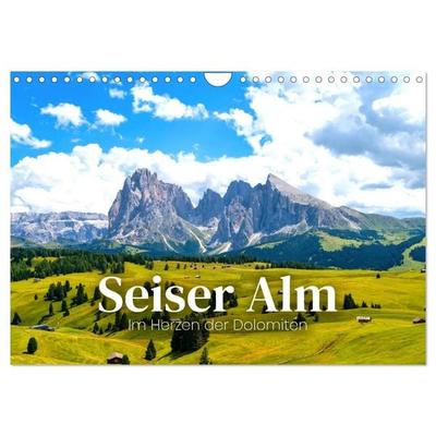 Seiser Alm - Im Herzen der Dolomiten. (Wandkalender 2027 DIN A4 quer), CALVENDO Monatskalender