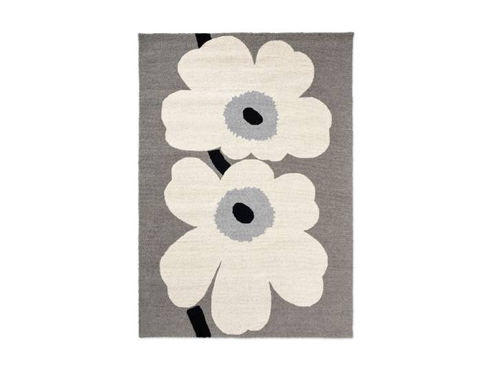 Marimekko Tapis d’extérieur Unikko anniversary Grey, 140x200 cm