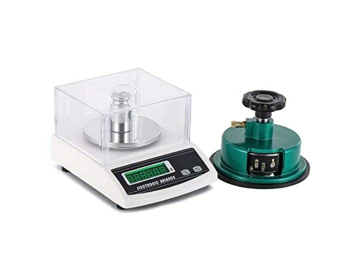 NEWTRY 300g/0.001 GSM Elektronische Präzisionswaage Digitale Laborwaage mit einem einstellbaren Scheiben-Sampler Tuchschneider 100cm2 von 0-2mm, für Textil, Gewebe, Papier (300g/0.001g + Sampler)