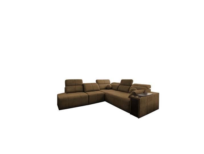 Kaiser Möbel Ecksofa Mindy IX Mit Schlaffunktion, Verstellbarer Rückenlehne Stoff Verita Braun Links, Holz, L-Form, Ottomane links, Ottomane rechts,L-Form, 300x288 cm, Wohnzimmer, Sofas & Couches, Wohnlandschaften, Ecksofas