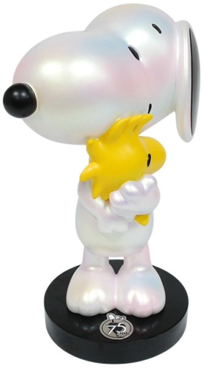 Disney Snoopy & Woodstock Statue Pearlised Limited Edition 75th Anniversary Beeld