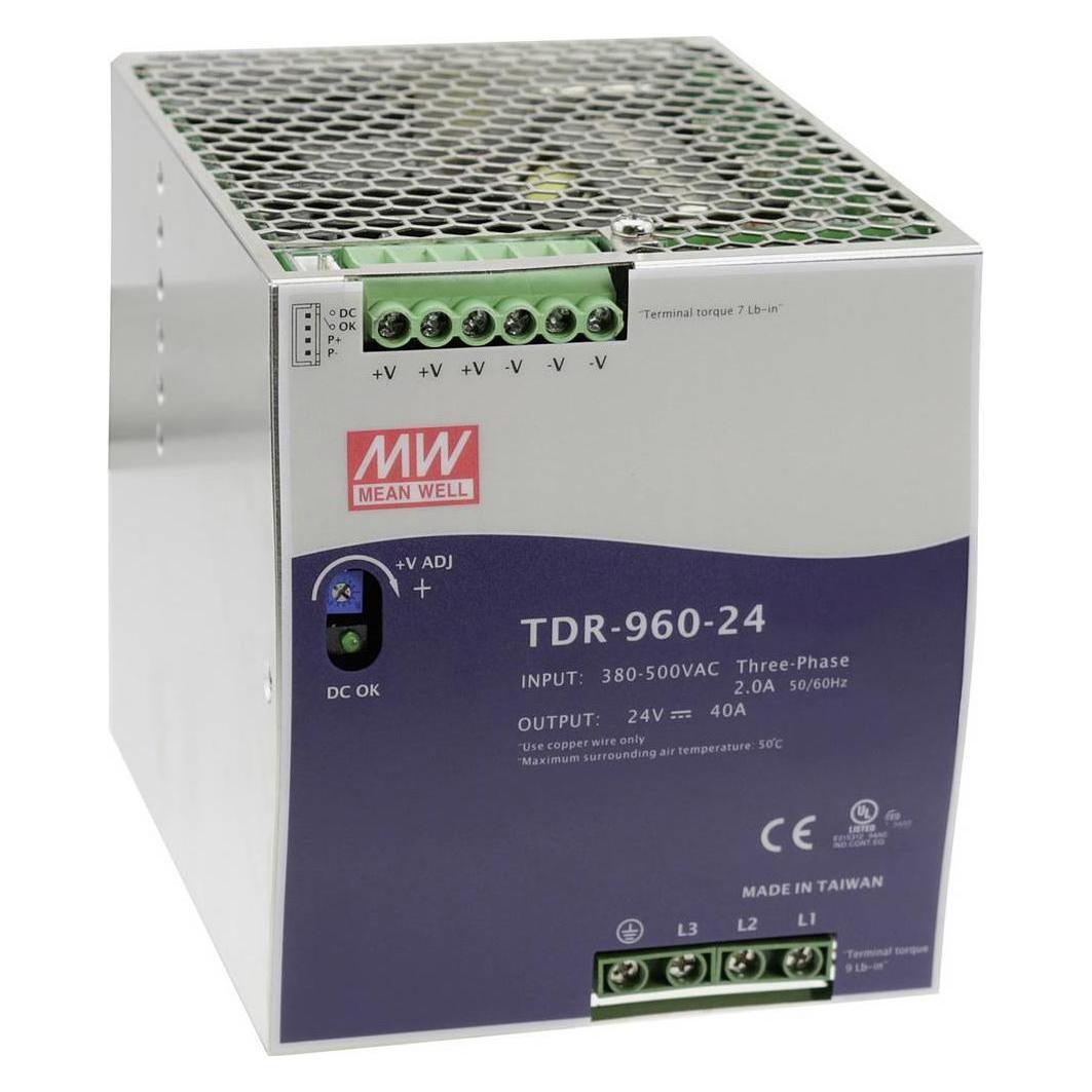 MeanWell TDR-960-24 Hutschienen-Netzteil (DIN-Rail) 24 V/DC 40 A 960 W Anzahl Ausgänge:1 (TDR-960-24)