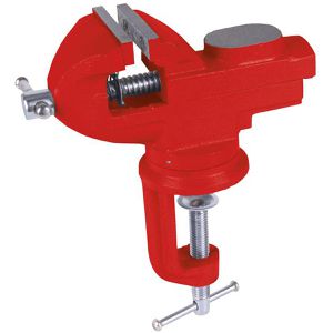 Connex Schraubstock COX874060, Bastler-Schraubstock, drehbar, 60mm Backenbreite, Tischklemme, Spannweite 60mm