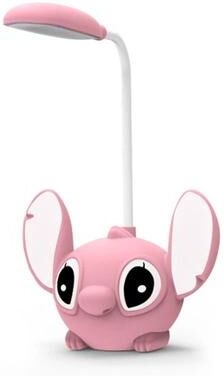 Uplift Essentials LED Character Desk Lamp With Pencil Sharpener And Rechargeable Foldable Light pink