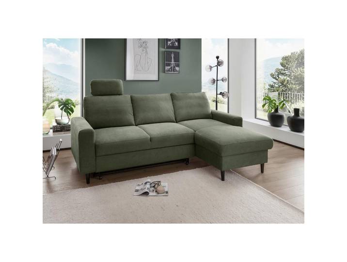 Eckschlafsofa Passione Dunkelgrün S: 234x147 cm