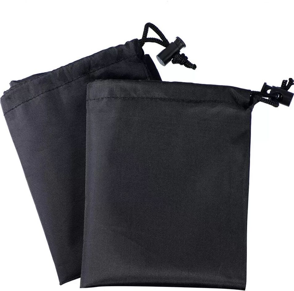 INF Housses de Rétroviseurs Noires en Tissu Oxford - Anti-Givre, Anti-Neige, Protection (Paire)