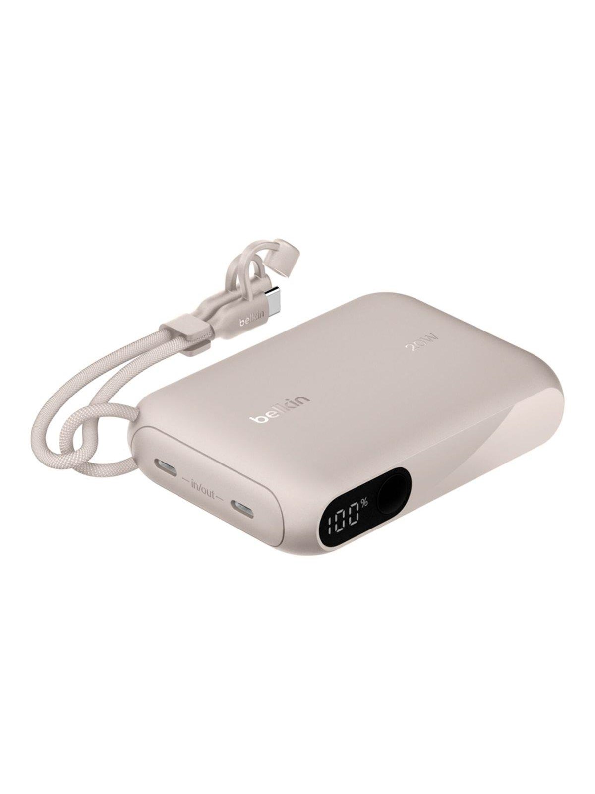 Belkin BoostCharge power bank - with display - 24 pin USB-C - 20 Watt - 10000 mAh