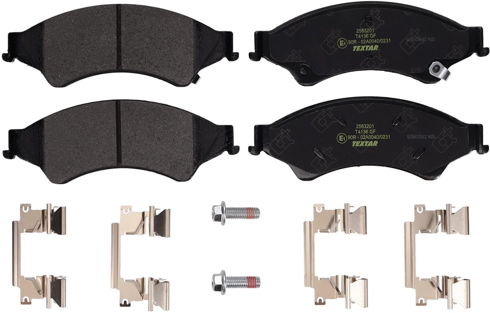 Textar Bremsbelagsatz, Scheibenbremse 2563201 Für Ford Australia Asia & Oceania Vw Mazda