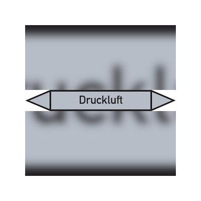 Rohrleitungskennzeichen Druckluft - 270x37 mm Folie selbstklebend