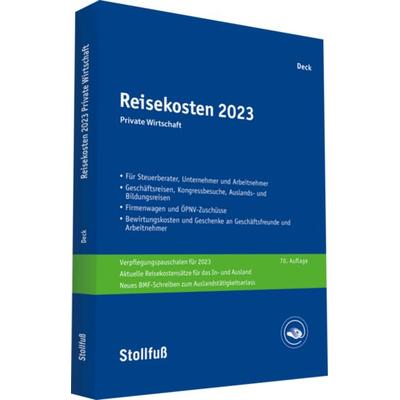 Reisekosten 2023, Taschenbuch von Wolfgang Deck, Stollfuß Verlag, 978-3-08-311023-1
