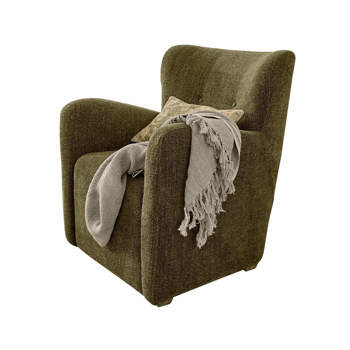 Loberon Fauteuil Somberac Groen Classic voor Volwassenen