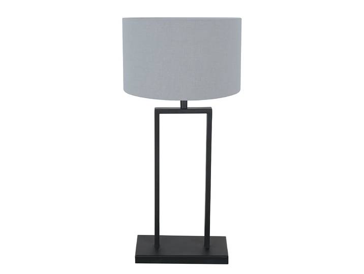 Lampe de table Stang modèle D Ø 30cm Noir/Gris Jeans E27