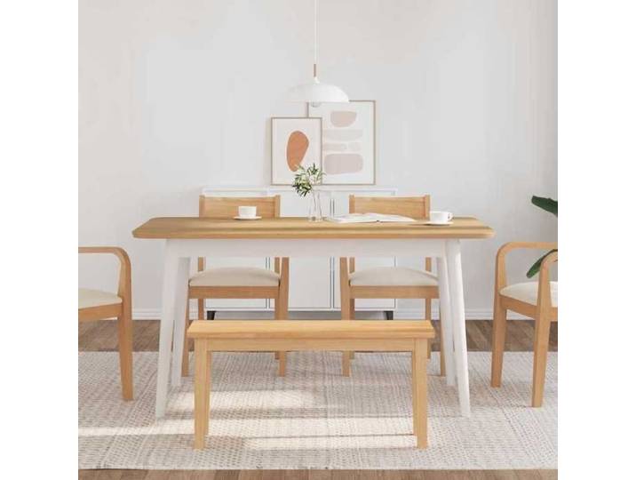 Banquette Cuisine - Brun - Banc intérieur Rustique 90 cm - bois massif - caoutchouc 8215