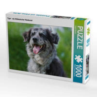 CALVENDO Puzzle Tiger - ein Altdeutscher Hütehund 1000 Teile Lege-Größe 64 x 48 cm Foto-Puzzle Bild von Sigrid Starick
