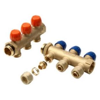 Wavin Tigris Fordelerrørssaet 1" 3vejs Inkl. 20x2,0 mm Pex koblingssaet (5111053)