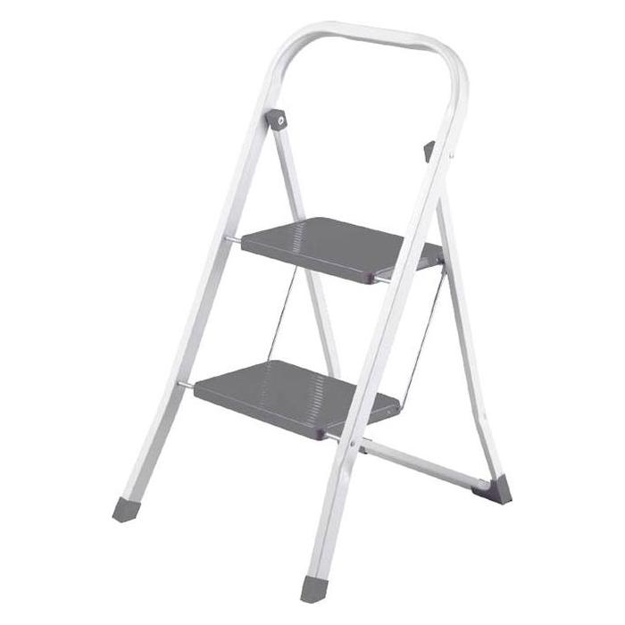 Perel 2-Stufige Metall-Stufenleiter (Trittleiter, 30 cm) (MP-330000)