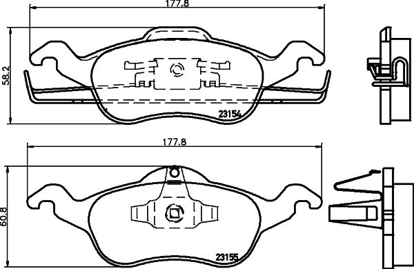 Don Bremsbelagsatz, Scheibenbremse Pcp1056 Für Ford