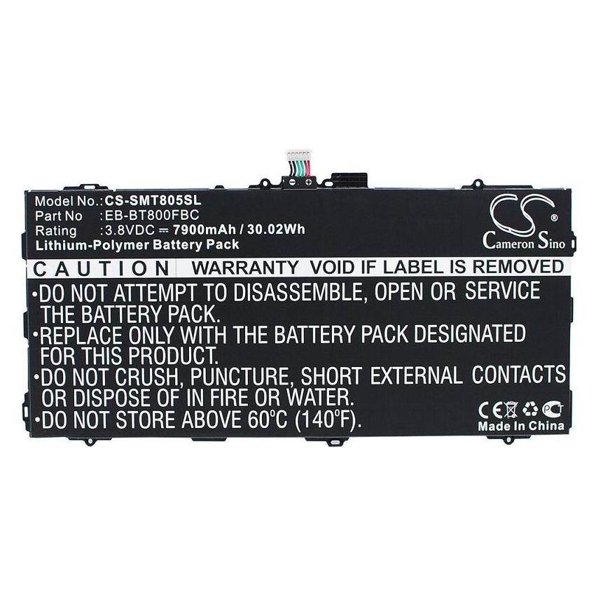 Battery EB-BT800FBE for Samsung Galaxy Tab S 10.5, 3.8V, 7900mAh (CS-SMT800SL)