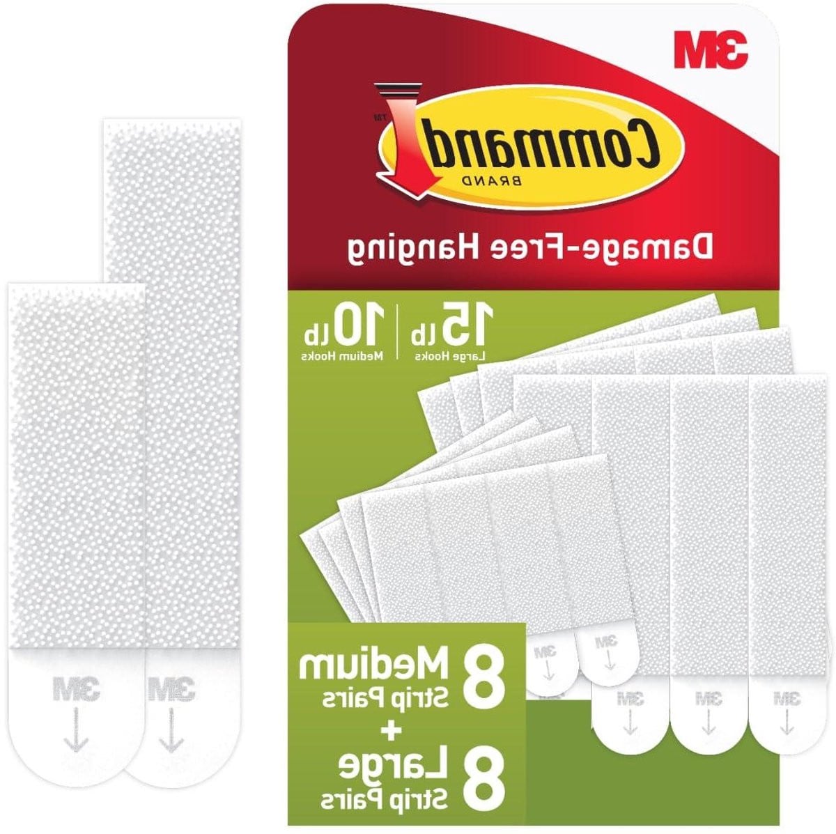 Ophangstrips Wit - 8 Paar Fotostickers Wandhaken voor Schadevrije Decoratie