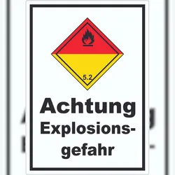 HB-Druck Aufkleber Organische Peroxide explosiv A5 (148x210mm)