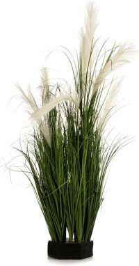 Enova Home Artificial Pampas Grass with Black Foam for Indoor Outdoor Decoration