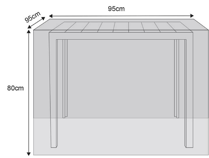Schutzhülle für Gartentisch COVER Anthrazit
