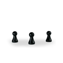 Halmakegel.com Halmakegel - Pöppel - Holz - schwarz - 27 x 15 mm 241314