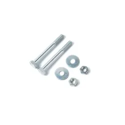Durchgangsschrauben 9 x 9 - M10 x 90 mm, verzinkter Stahl - H-Pfostenträger Schrauben - 2er Set Sechskantschrauben inkl. Muttern & Unterlegscheiben