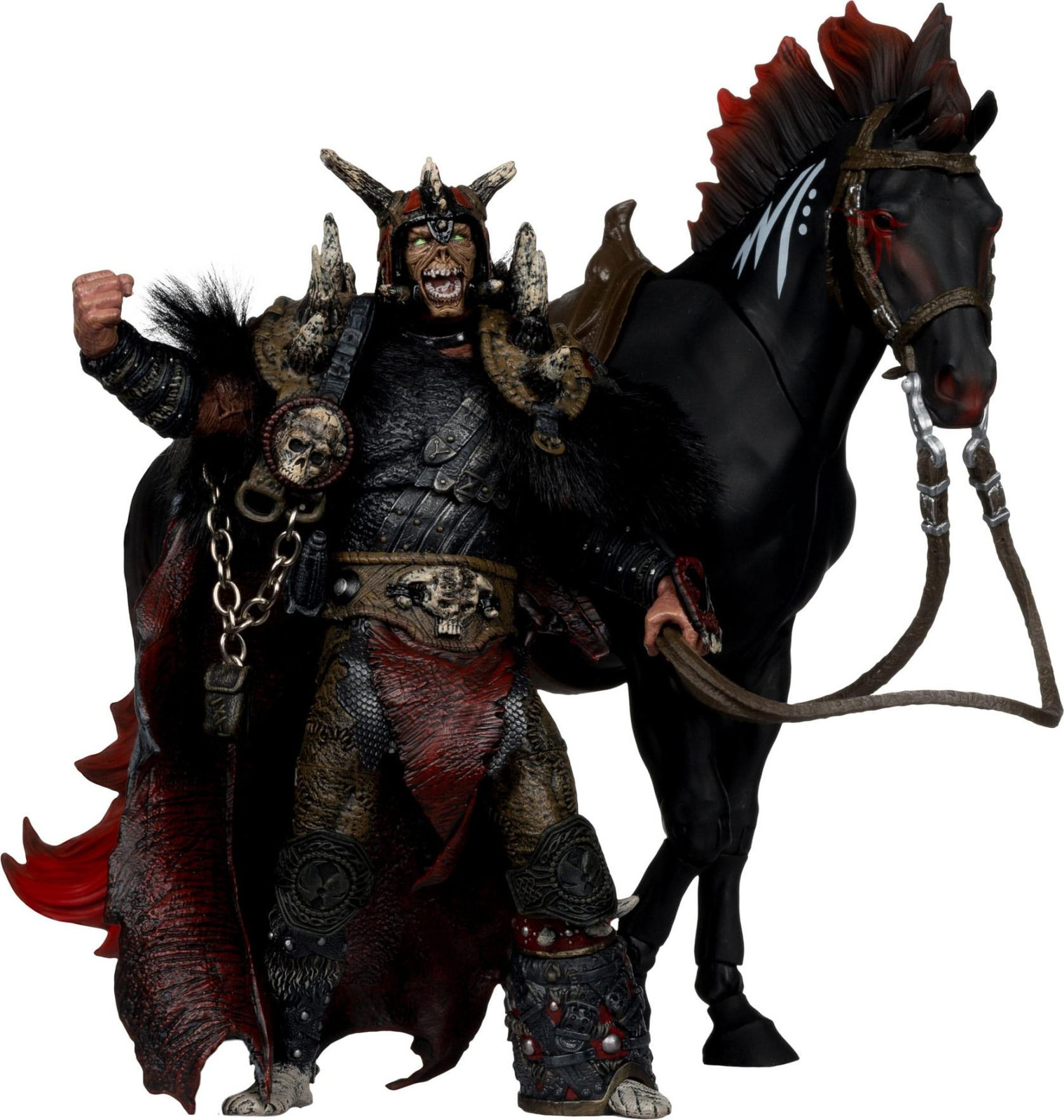 McFarlane Toys Spawn actiefiguren 2-delig set Bloodaxe met paard Spawn: The Dark Ages 18 cm