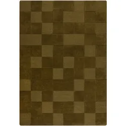 KADIMA DESIGN Teppich aus Wolle | Modernes Schachbrettmuster | Handgeschnitzt & Mehrdimensionaler Flor | Pflegeleicht | 200x290cm