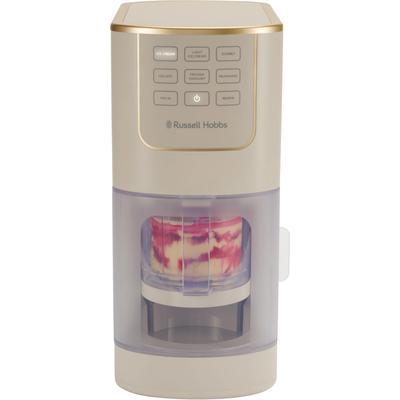 RUSSELL HOBBS Eismaschine "Chilluxe 28750-56", beige (stone), B:17,3cm H:38,5cm T:30,7cm, Eismaschinen, für Eiscreme, Sorbet, FrozenYoghurt & Milkshake