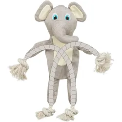 Trixie Elephant, with rope, fabric, 42 cm (Plüschspielzeug Hund), Hundespielzeug