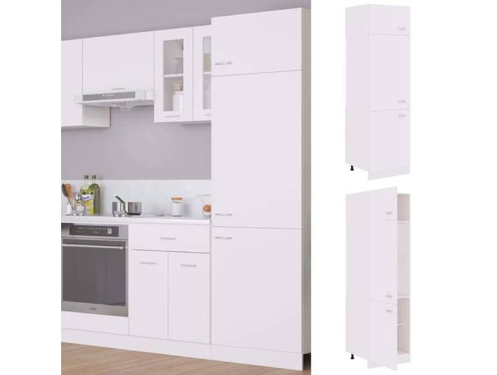 Bonne qualité - Armoire de réfrigérateur  Lyon  Blanc Bois d'ingénierie LVL953