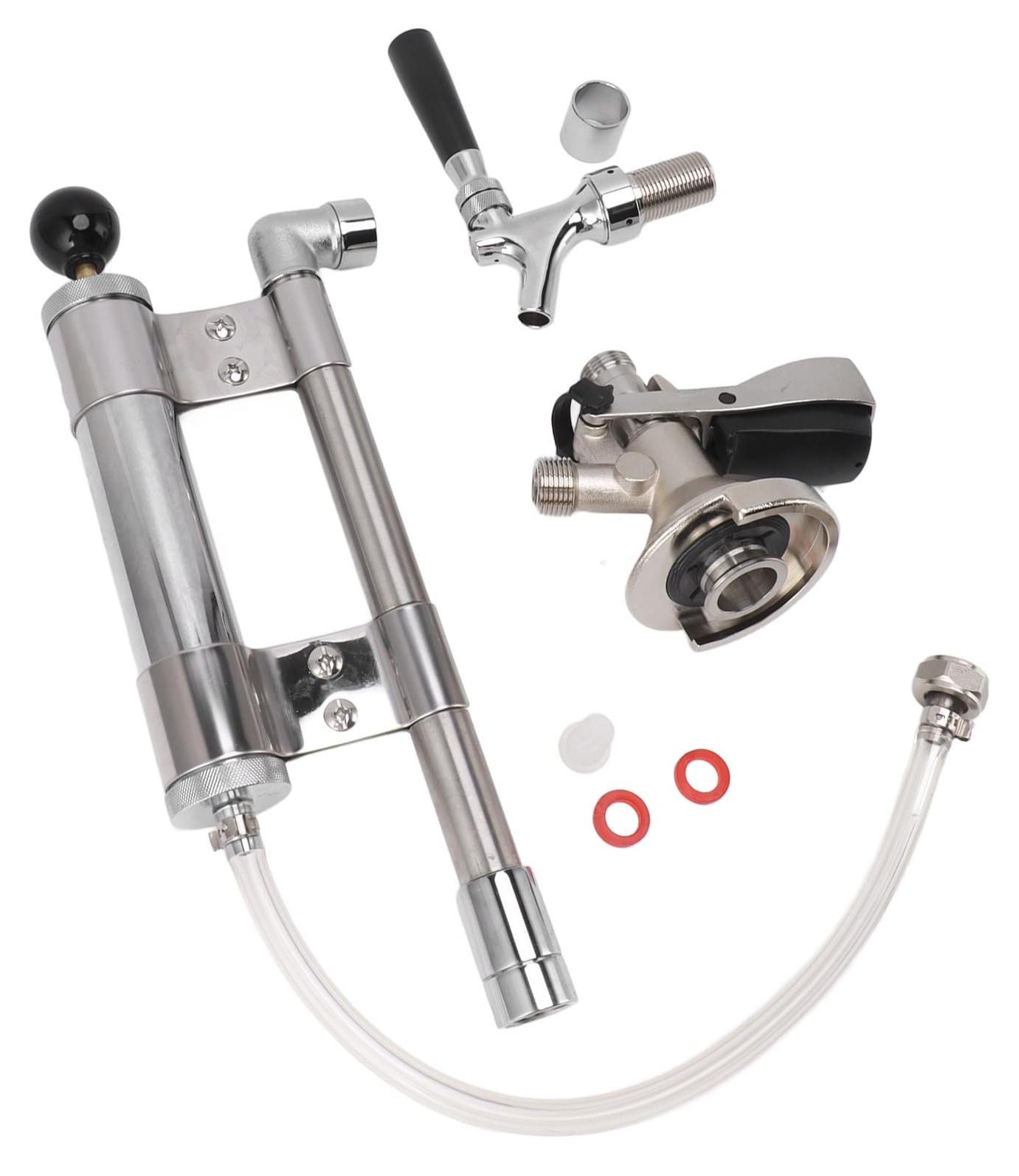 Bierhandpumpe 8 Zoll Edelstahl tragbar für Feste Picknick Camping