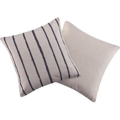 Dekokissen "Zayla", beige, B:50cm L:50cm, Polyester, LEGER HOME BY LENA GERCKE, Dekokissen_Sitzkissen_Kissenhüllen, Leinenlook, Kissenhülle,ohne Füllung, 50x50cm, 2 Stück, bedruckt