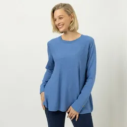 AMINATI® Pullover, langarm Rundhalsausschnitt Logo-Details A-Linie