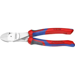 KNIPEX Kraft Seitenschneider 250mm Mehrkomponenten-Hülle verchromt 74 05 250